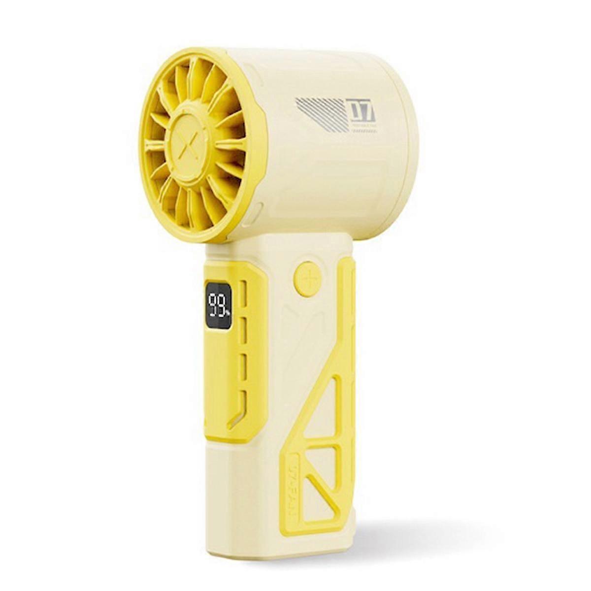 Handheld Turbo Fan 100 Speed Adjustable Outdoor Portable High Speed Fan Fast Cooling Fan Silent Fan for Work and Study A