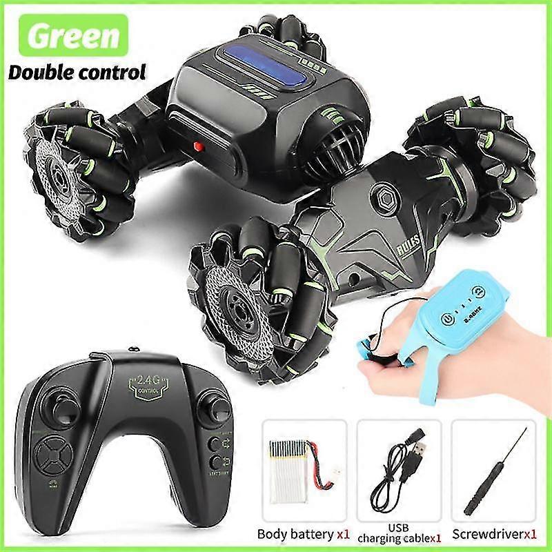 Green Stunt Car Multi-function High Quality Remote Control Car Gesture Sensing Children