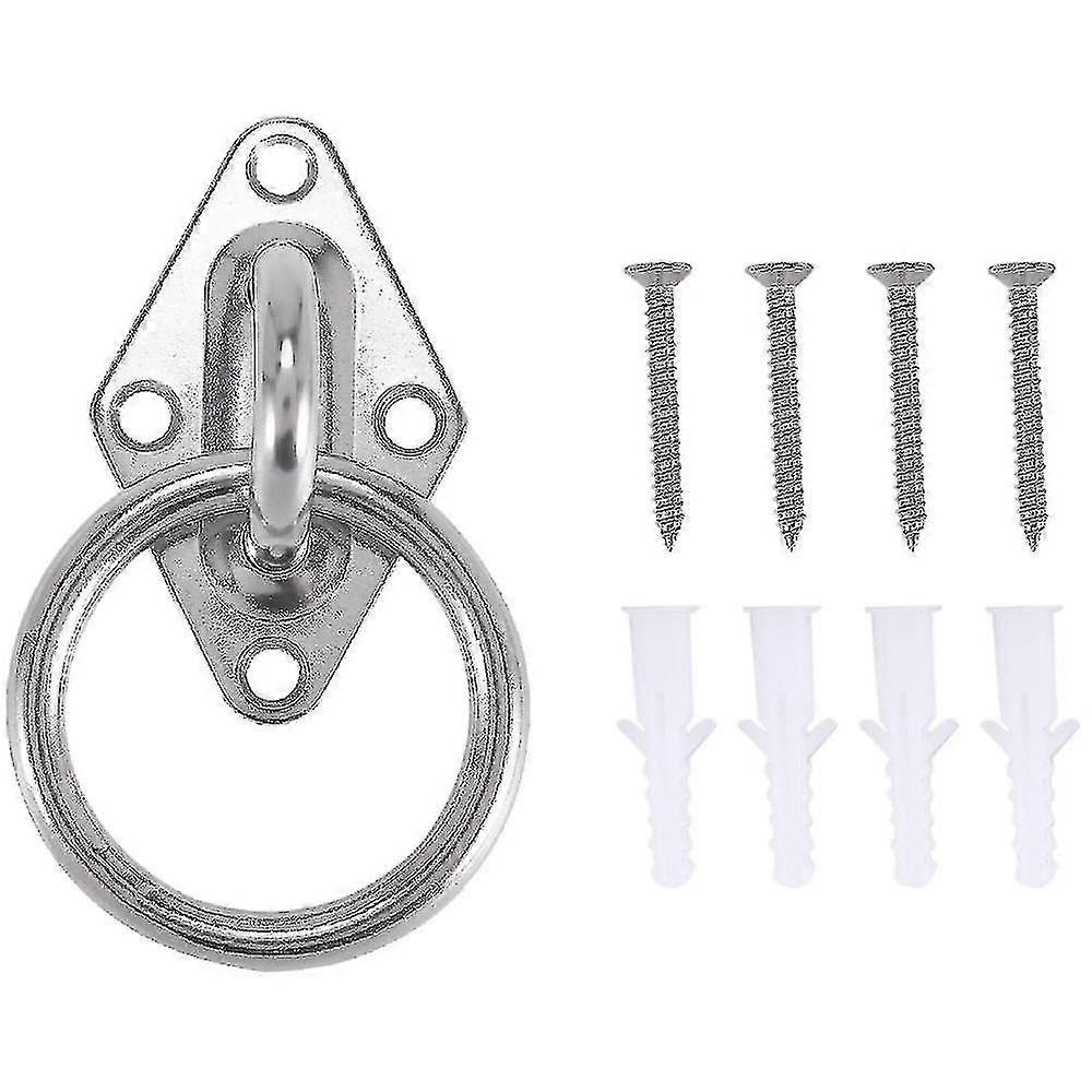 80mmx50mm Mounting Hook For Wall Or Ceiling With Round Ring Stainless Steel - Bracket / Attachment