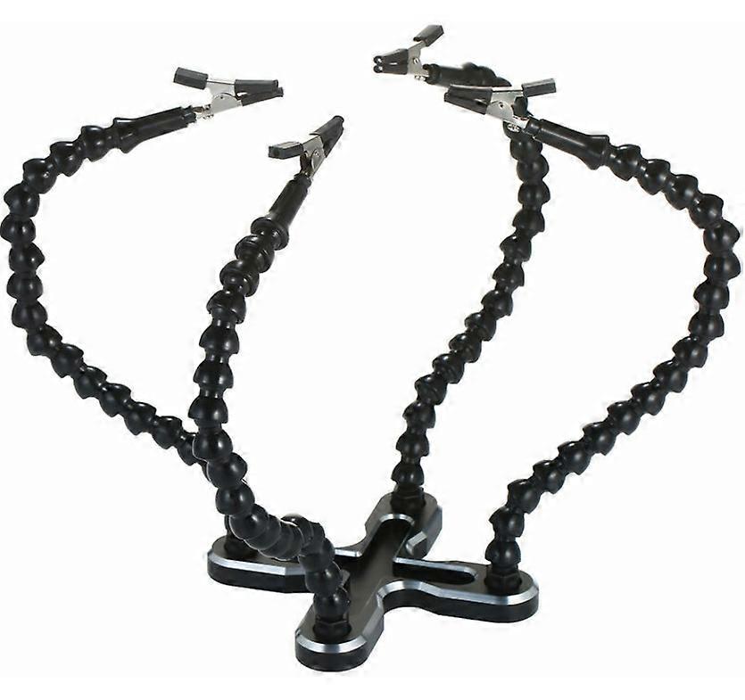 Black Soldering Station Welding Repair Third Multifunctional Tool Welding Hand Pcb Flexible Holder 4 Arms Alloy Bracket