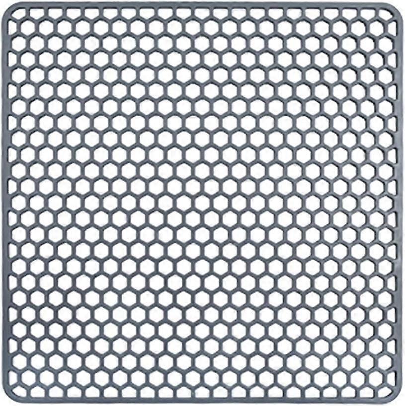 Multifunctional silicone deep dish trivet for kitchen, table (gray honeycomb)