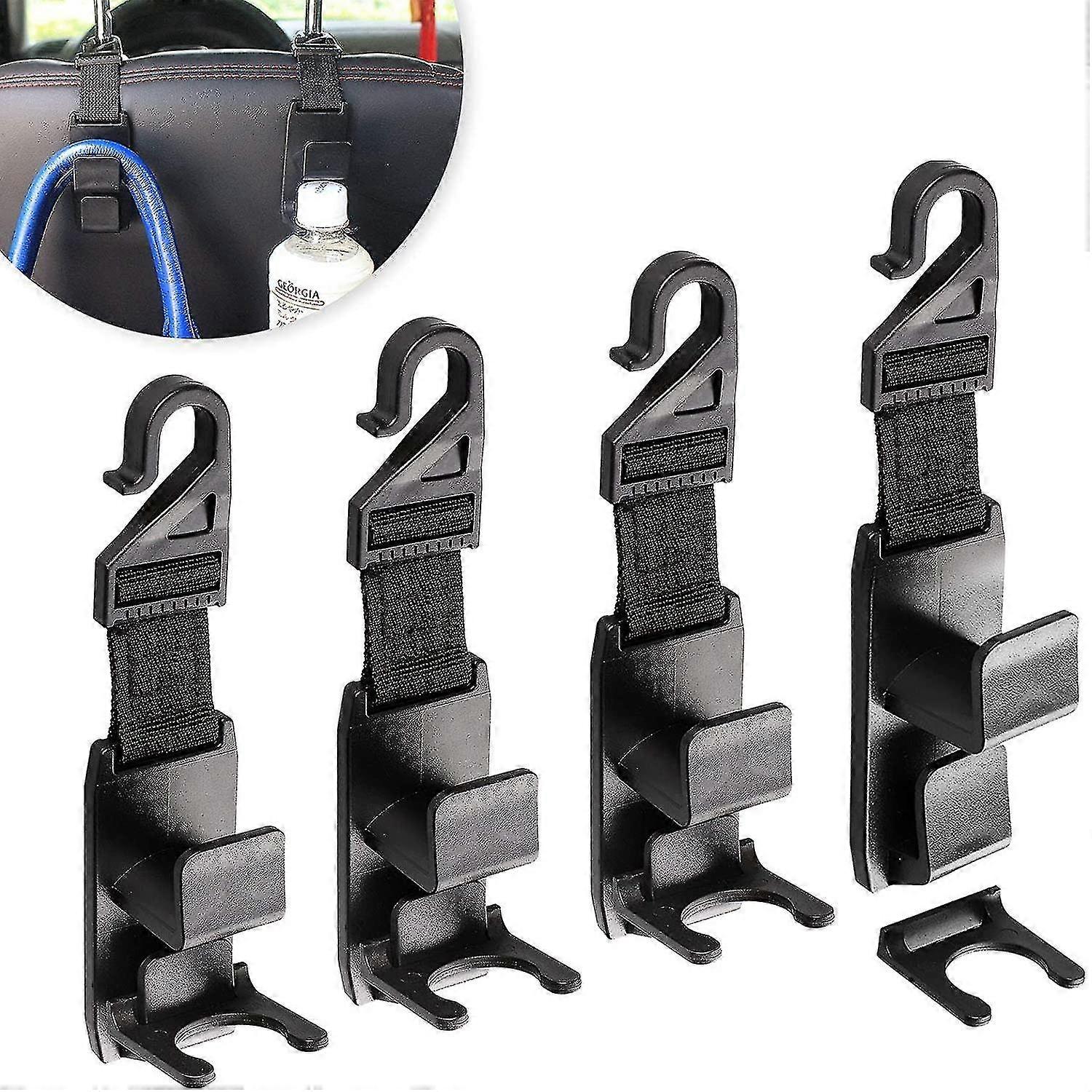 4pcs Car Back Seat Hooks For Coat