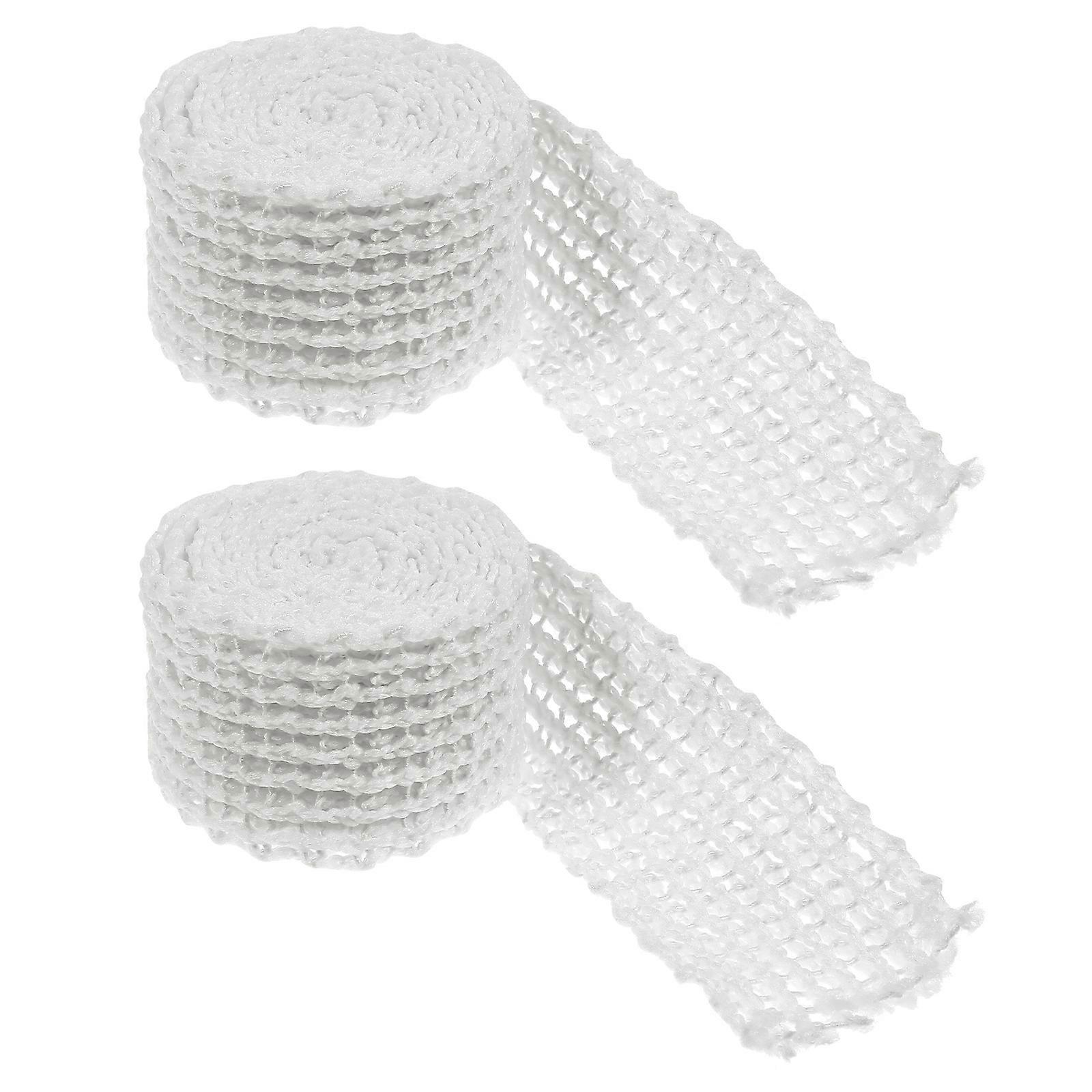 2 Rolls Meat Netting Rolls Kitchen Sausage Netting Rolls Meat Twine Nets Ham Sock Nets Elastic Meat Netting