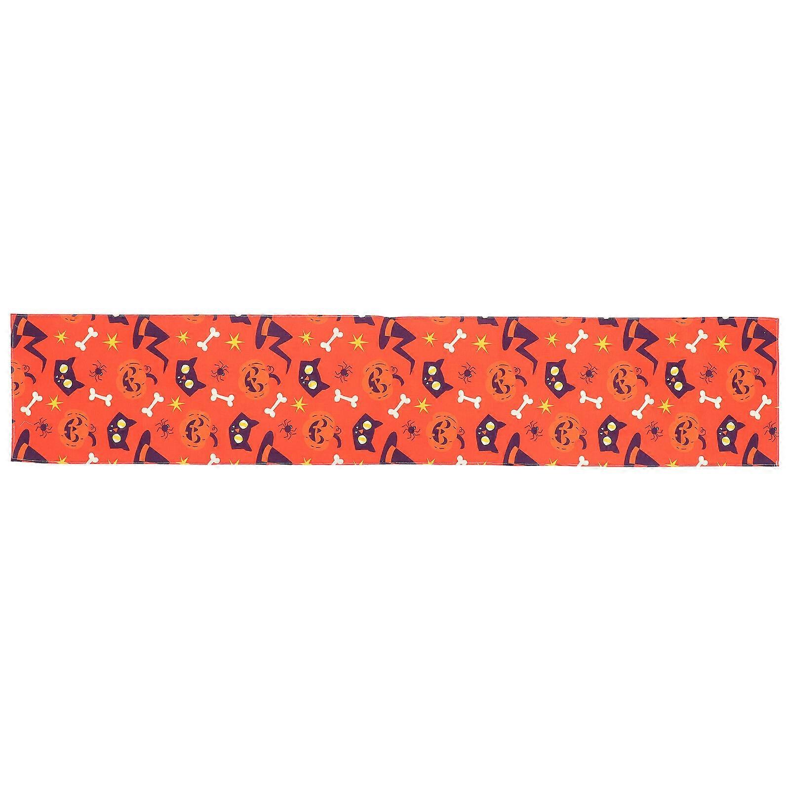 Halloween Table Runner Flax Table Runner Hallowmas Table Cloth Long Tablecloth Decor