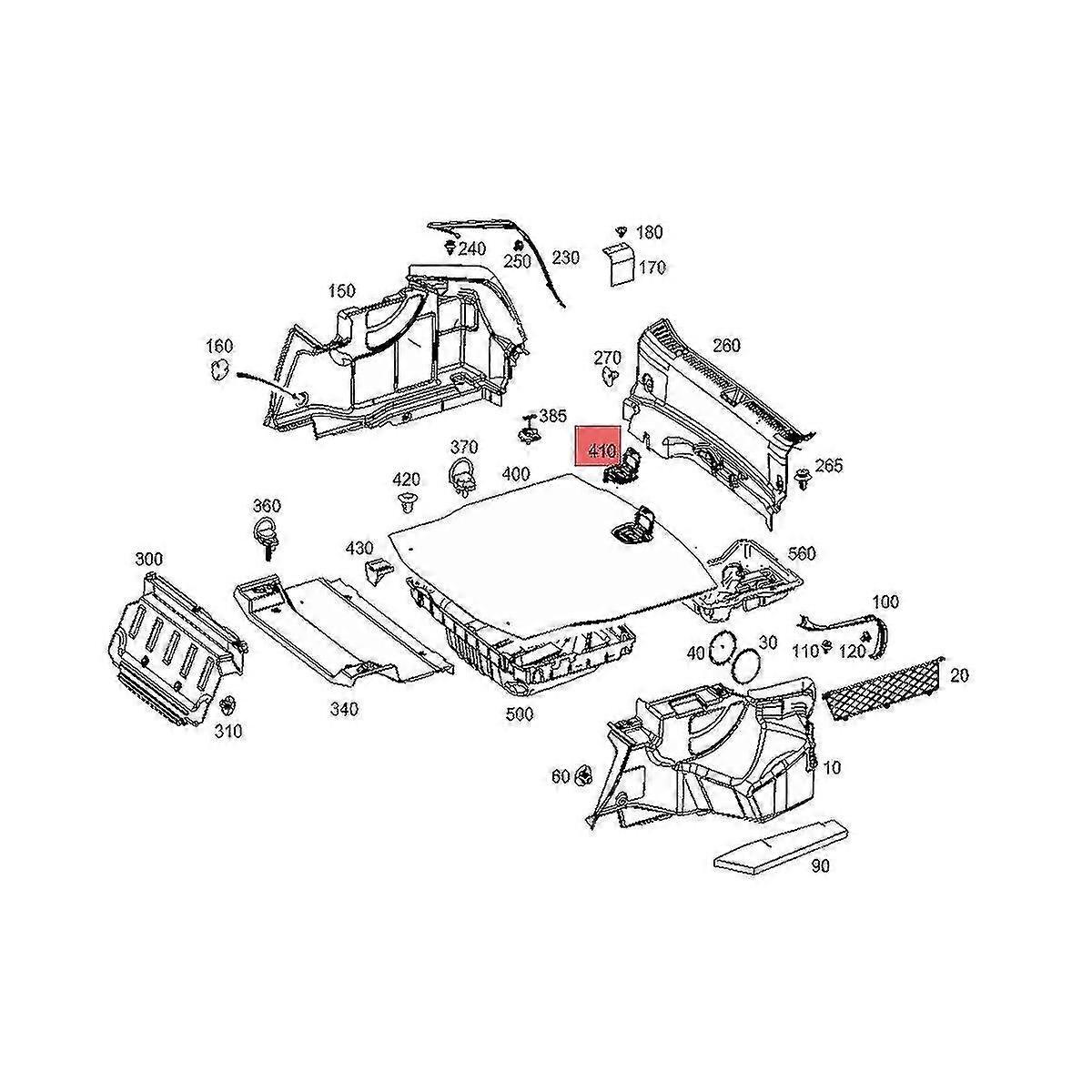 Car Rear Luggage Trunk Mat Floor Handle Locking Device A09969303009051 For E W213 E300l E260l 2015-