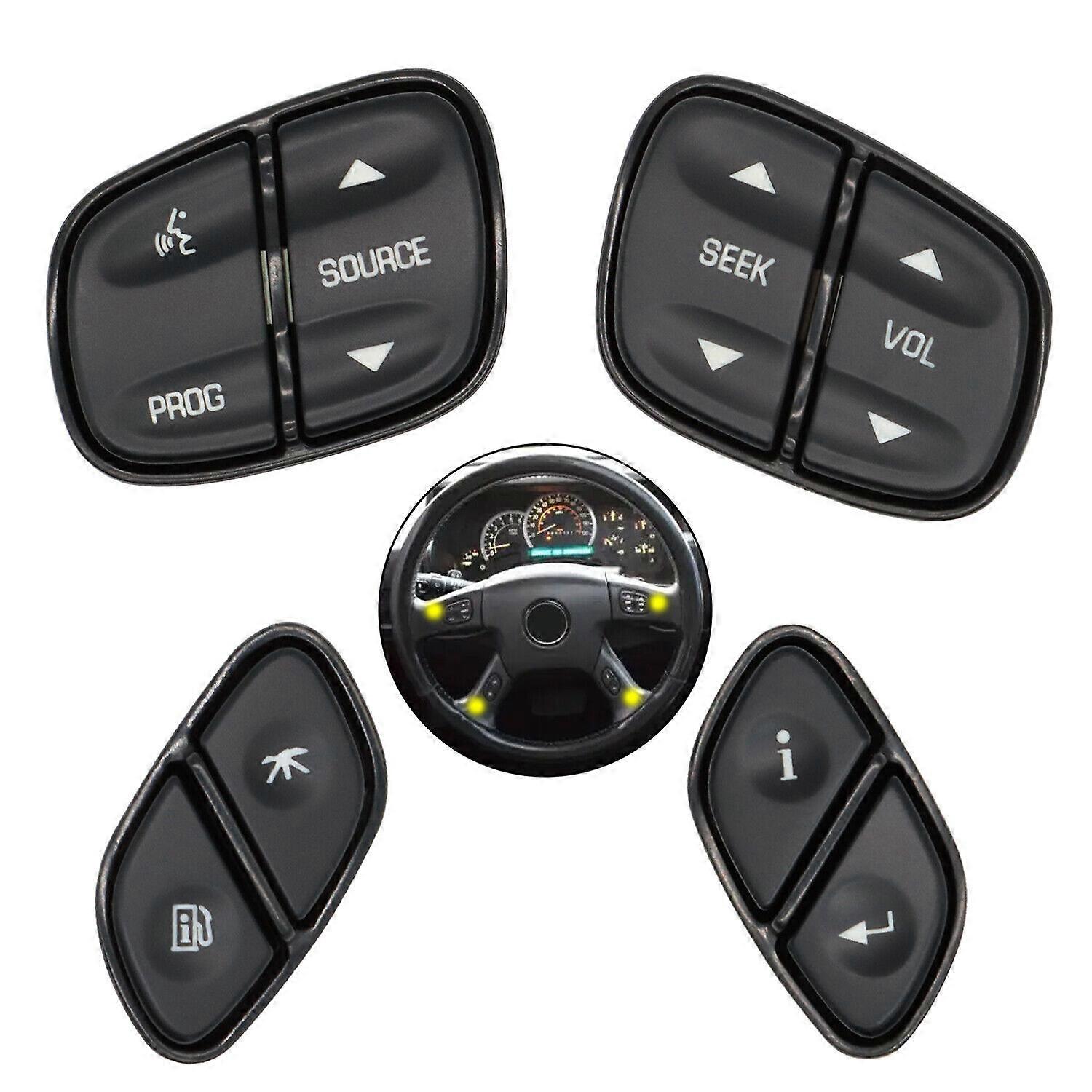 4PCS Steering Wheel Switch Control Buttons For Chevy Silverado Chevrolet Sierra