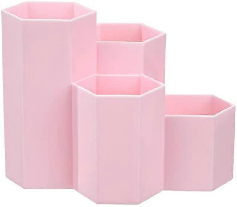 Hexagonal Pen Holder, Plastic Hexagonal Pen Holder, Multifunction Hexagonal Pencil Pot, Pencil Organ