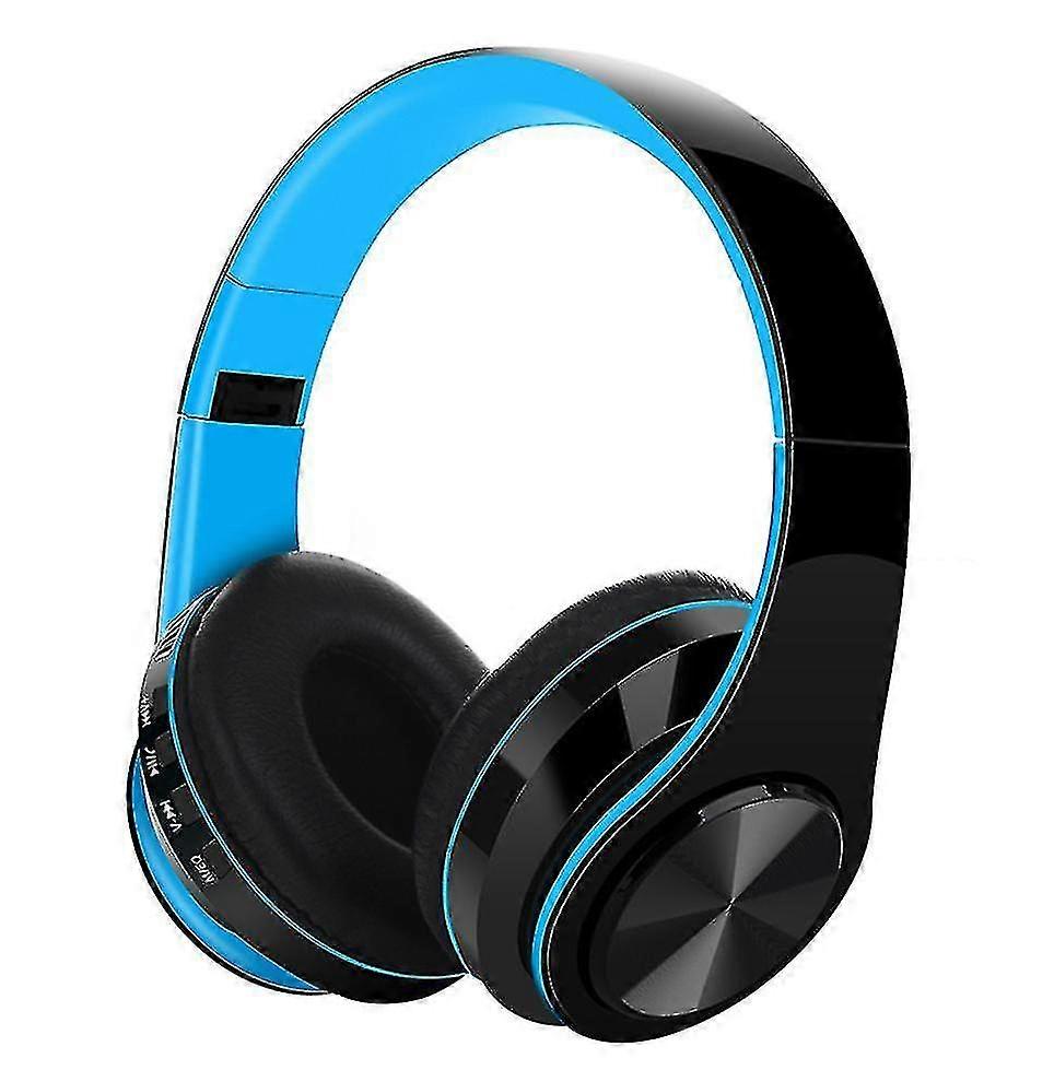 Foldable Headset Wireless Bluetooth Headset With Micblue