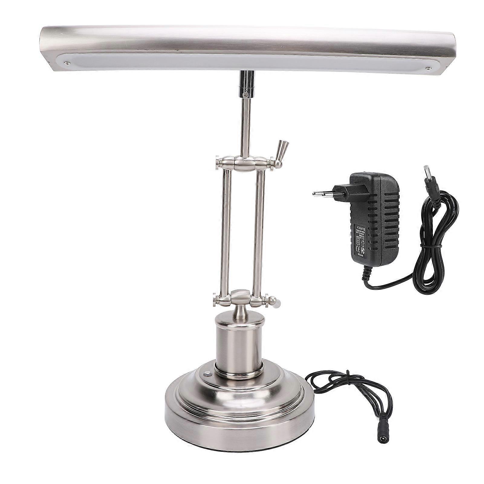 12W Piano Lamp Touch Control 3000K to 6000K Stepless Brightness Adjustment Eye Friendly 85 CRI Music Stand Light Ni Color EU Plug