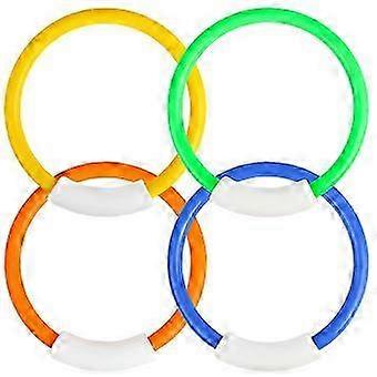 4pcs Diving Toy Dive Rings for Swimming Underwater Pool Training