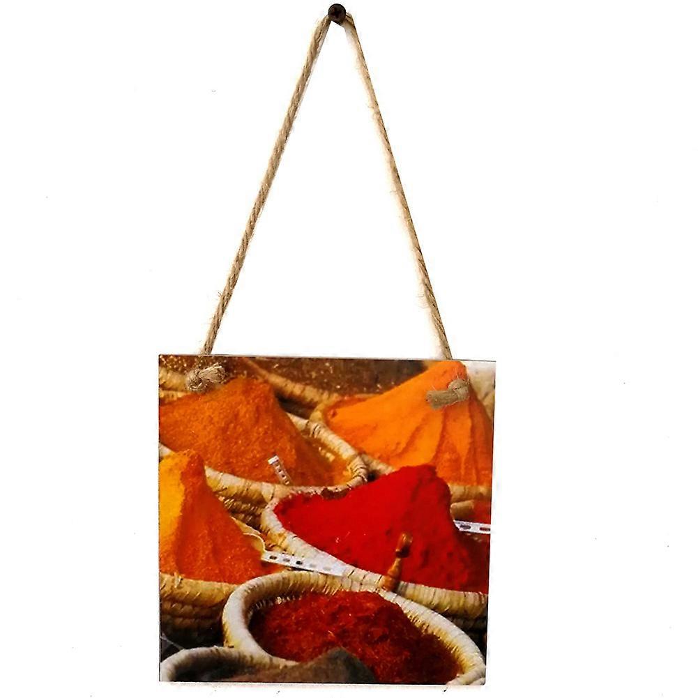 Square Shape Beautiful Pattern Hanging Wall Decoration Ornament Home Kitchen Decor