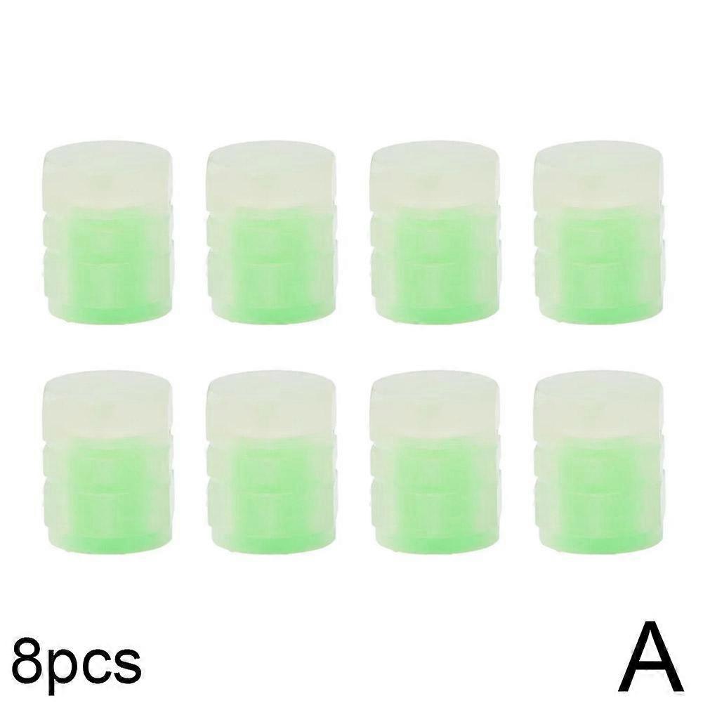 8x Glowing in The Dark Fluorescent Universal Car Tire Valve Caps Cover Luminous