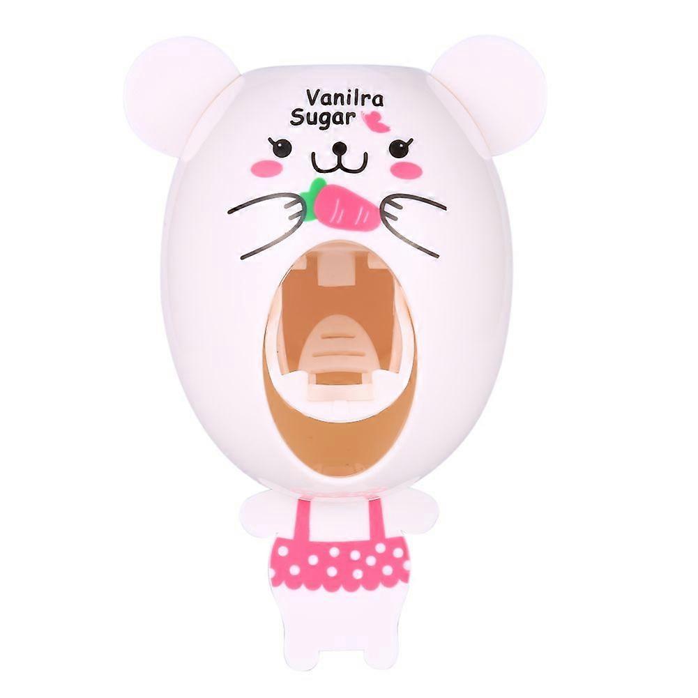 Cute Bathroom Automatic Toothpaste Dispenser Easy Squeezing Holder Wall Mount