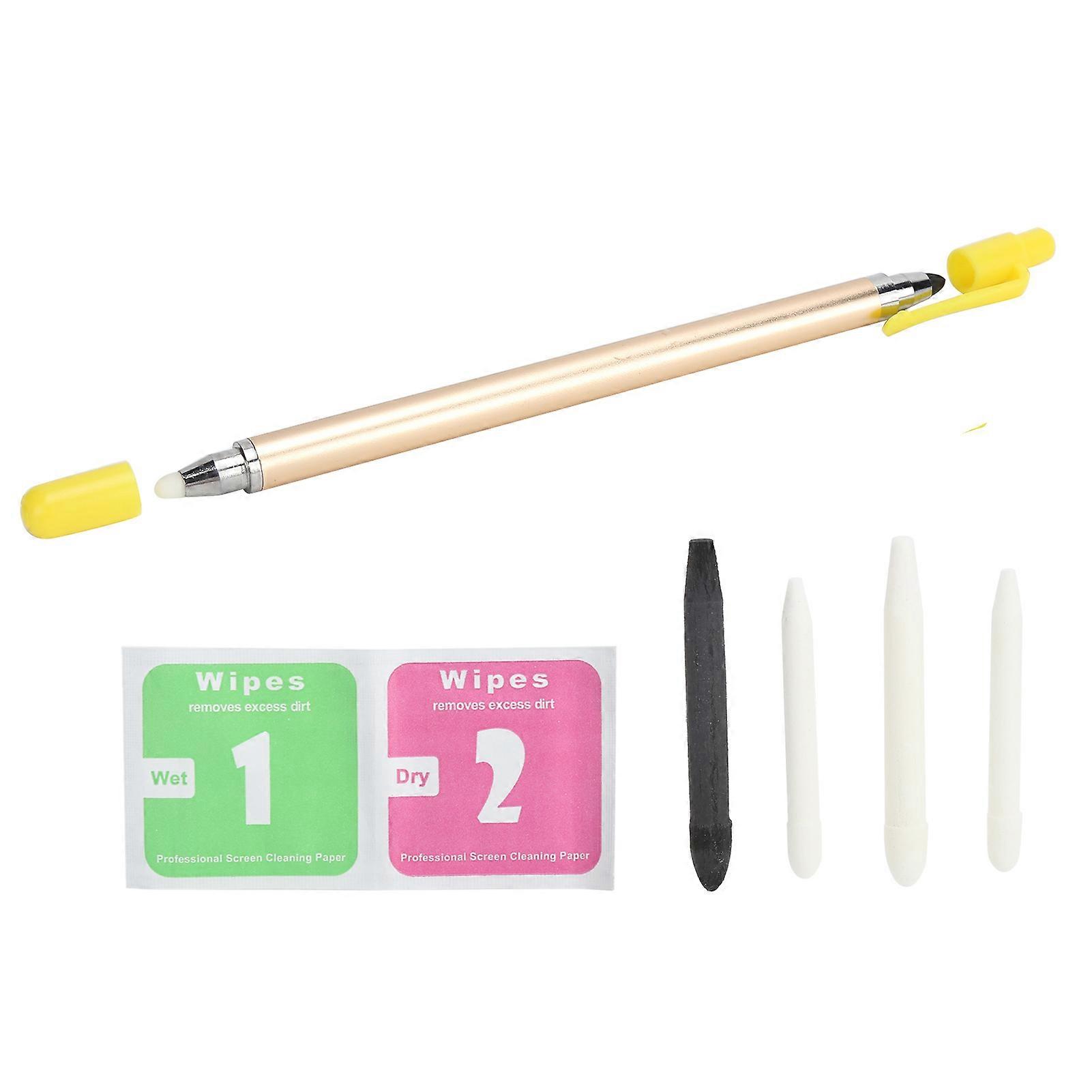 Stylet DoubleEnd pour écrans tactiles Remplacement haute sensibilité Tablette Stylet Stylet pour Ipad (jaune)