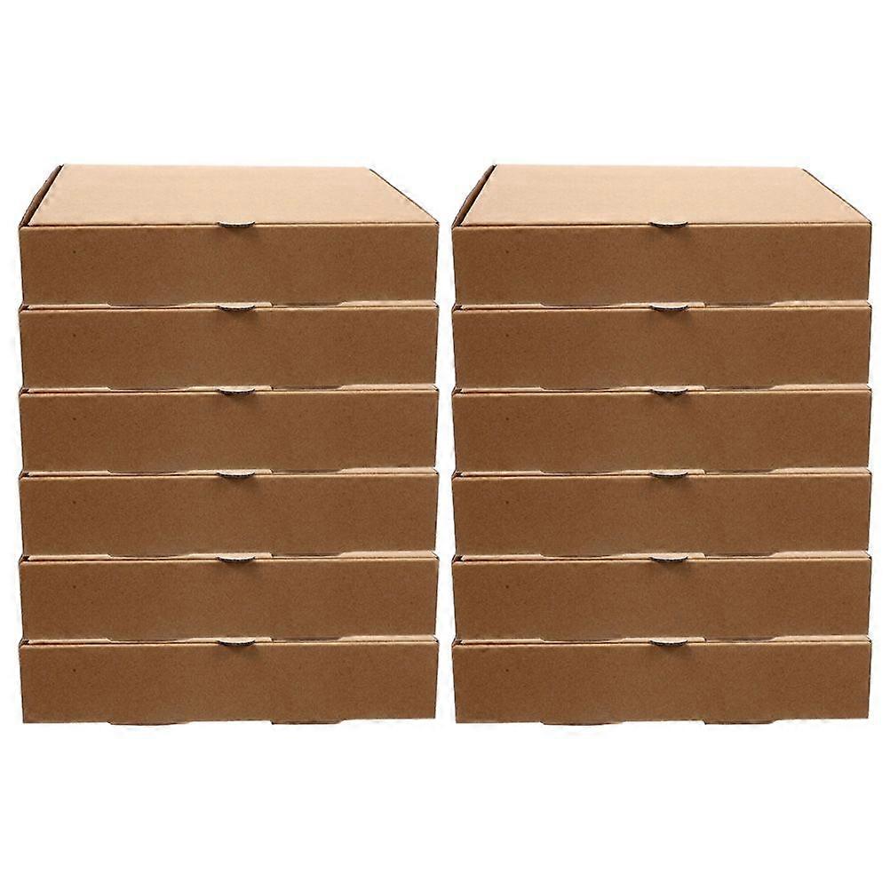 12pcs Good Seal Pizza Wrapping Case Paper Pizza Storage Box Pizza Takeaway Box