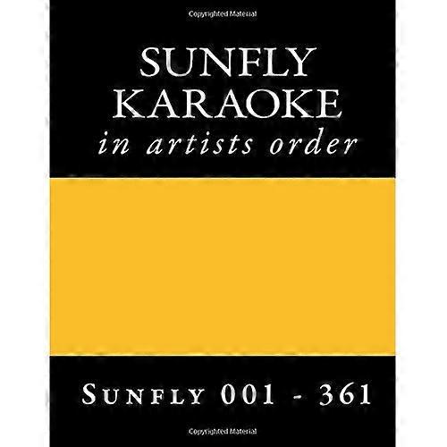 Sunfly Karaoke Discs SF 001 - SF 361
