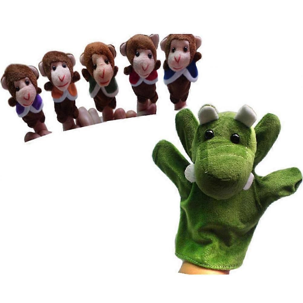 Exquisite Plush Finger Puppet Five Little Monkeys Swing in a Tree Finger Puppets Set