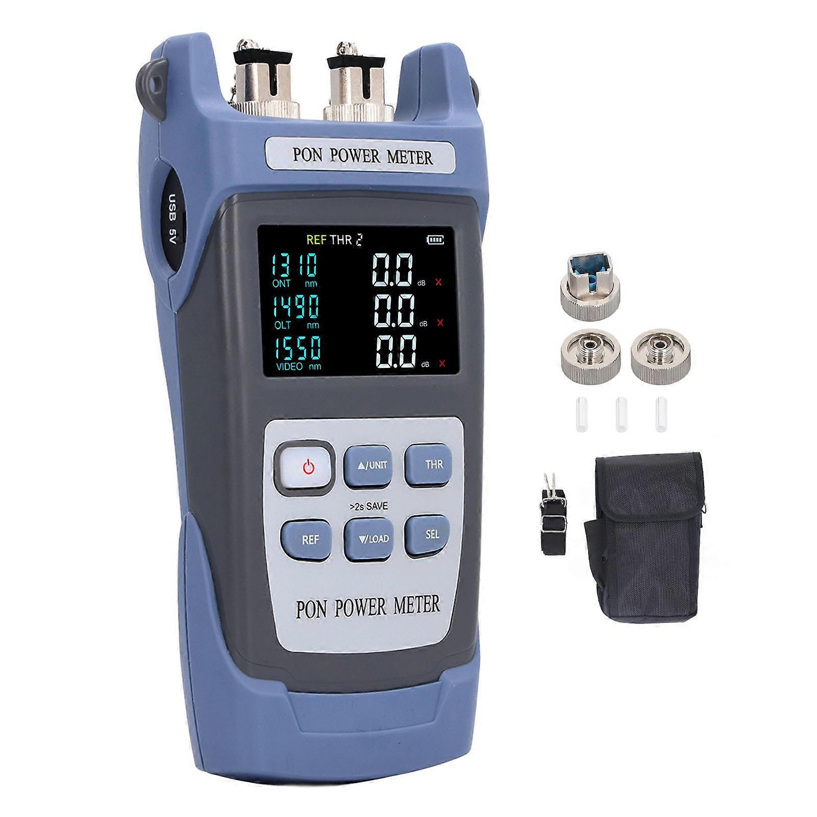 Fiber Optic Power Meter for APC Connector Color LCD Screen Handheld PON Network Online Testing Device