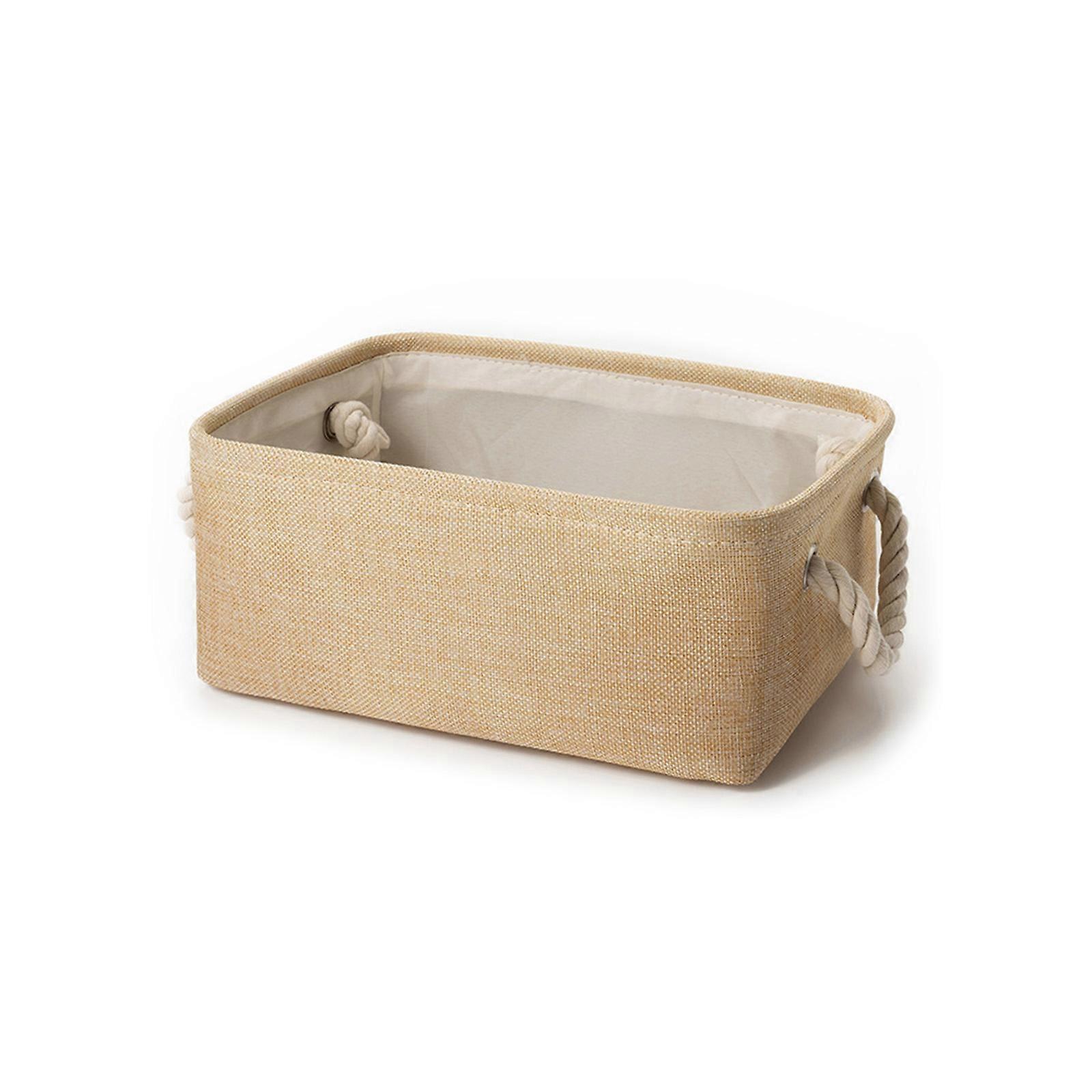 Foldable Storage Basket with Handle Cloth Fabric Laundry Basket Snack Toy S