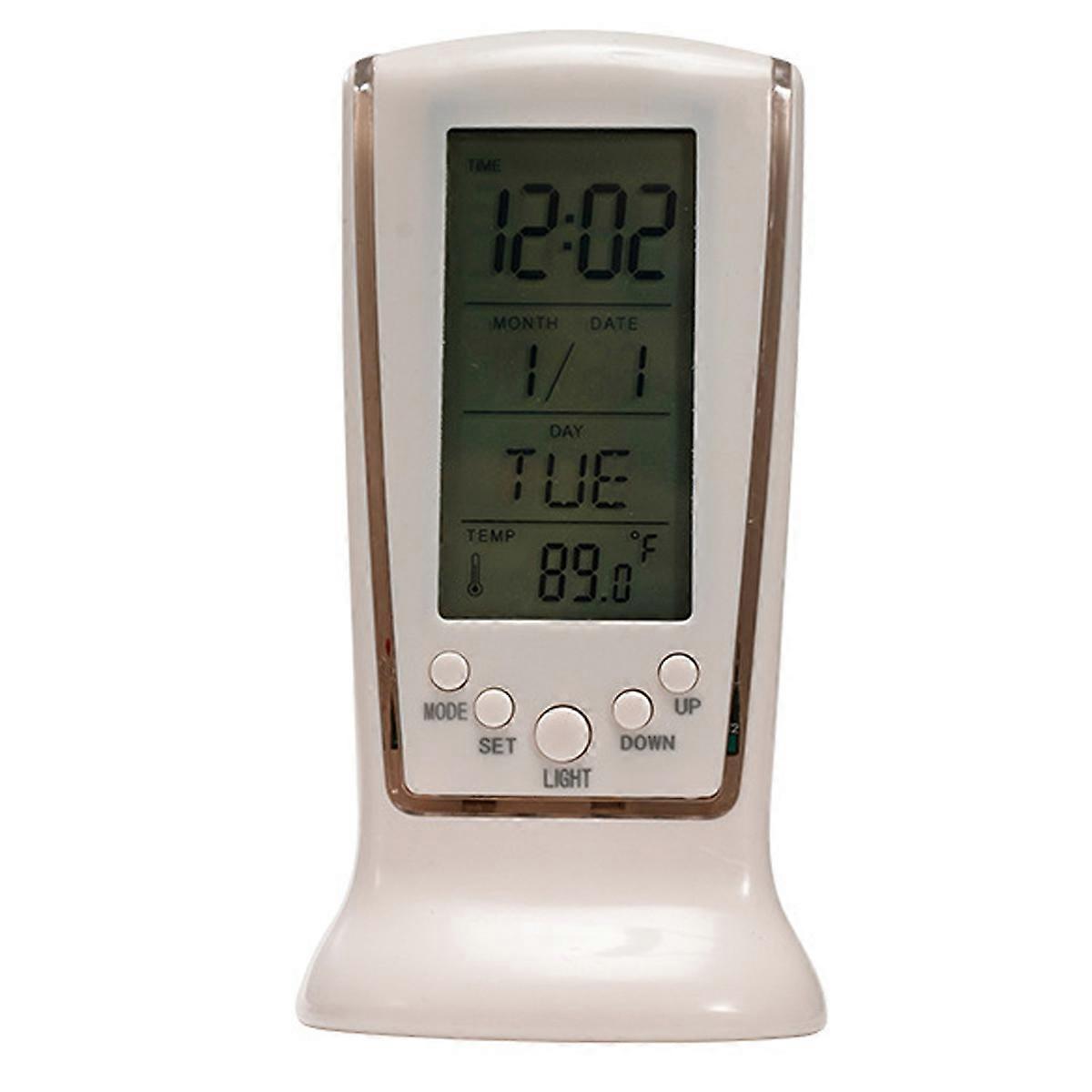 LED Digital Alarm Clock with Temperature, Calendar, and Snooze Function