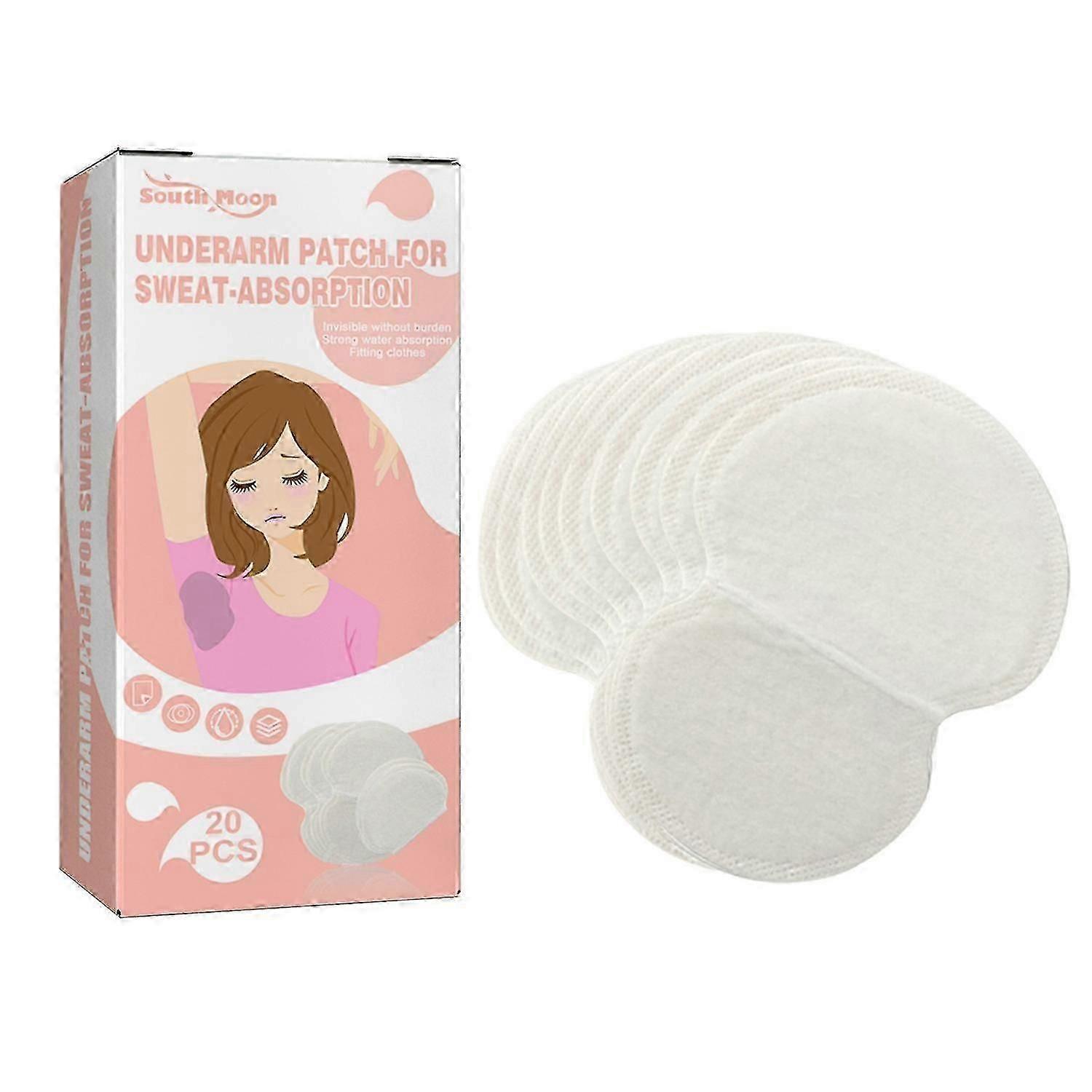 20PCS Disposable Underarm Patch Sweat Pads for Sweat Absorption Unflavor