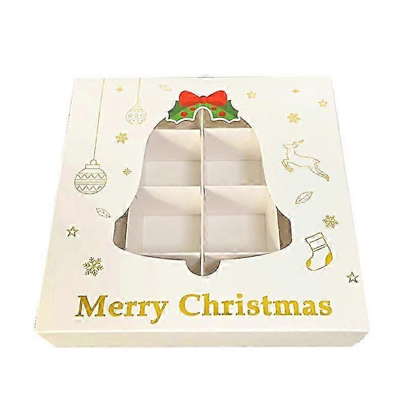 1Pcs Chocolates Cake 16 Grids Christmas Candy Box Window Box Packing Box Baking Gift Box