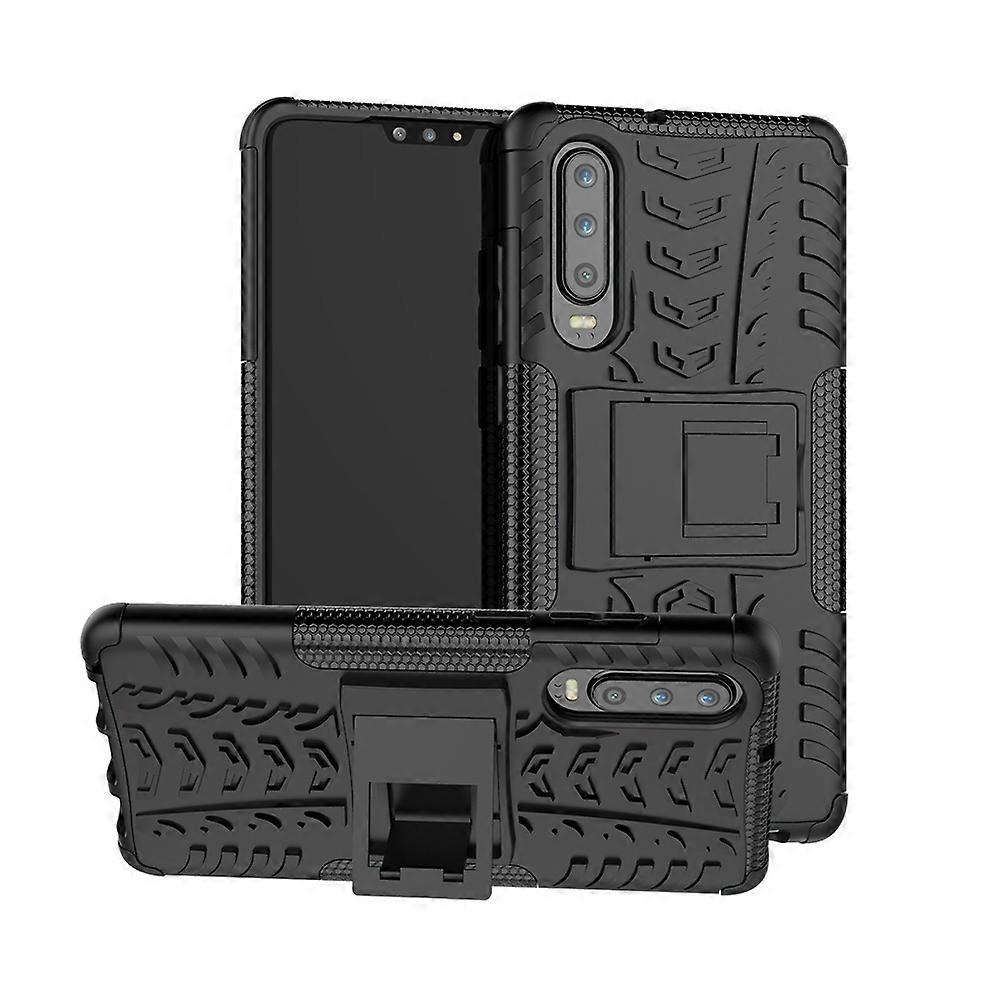 Tire Texture TPU+PC Shockproof Case for Huawei P30, with Holder