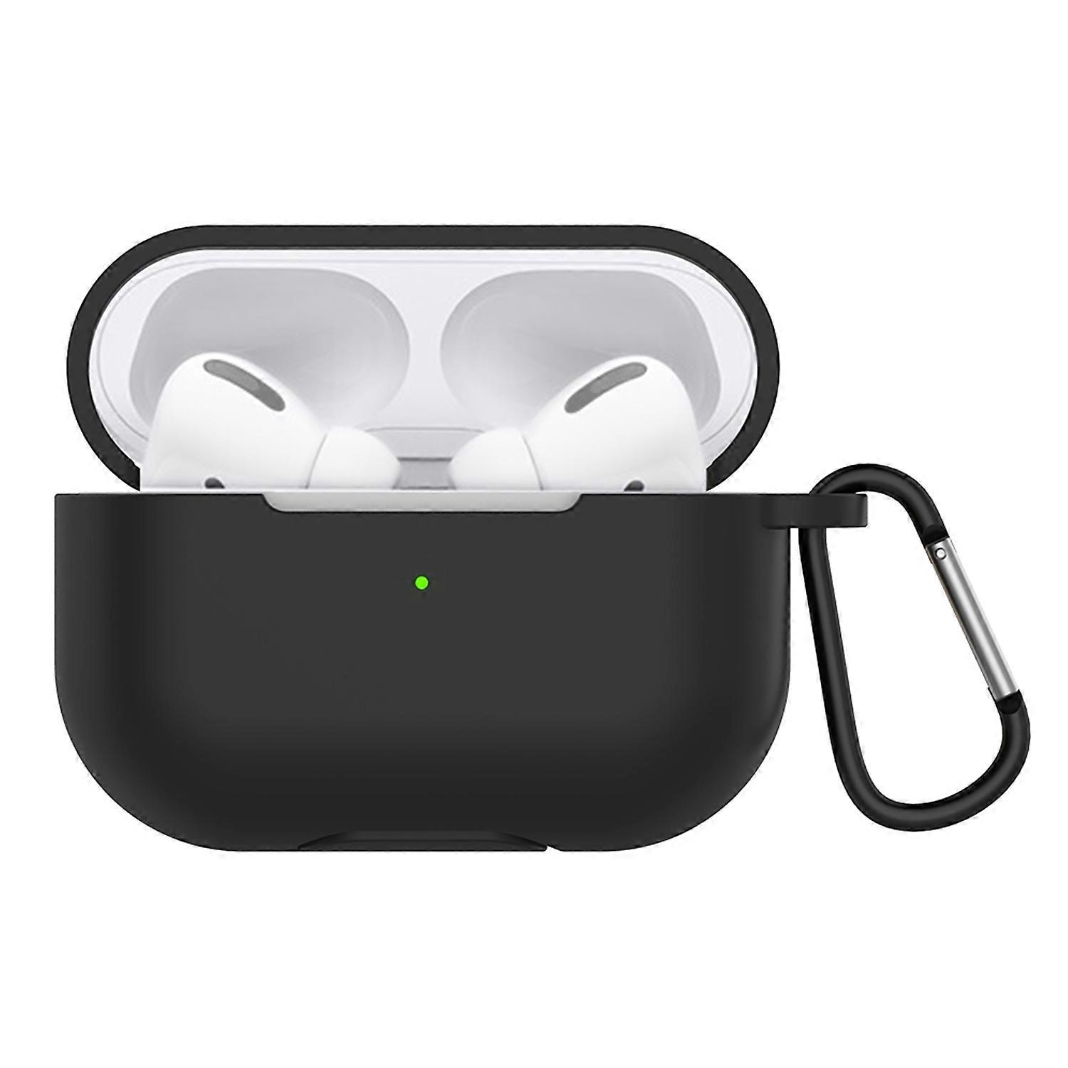 Solid Color Silicone Earphone Protective Case for AirPods Pro, with Hook