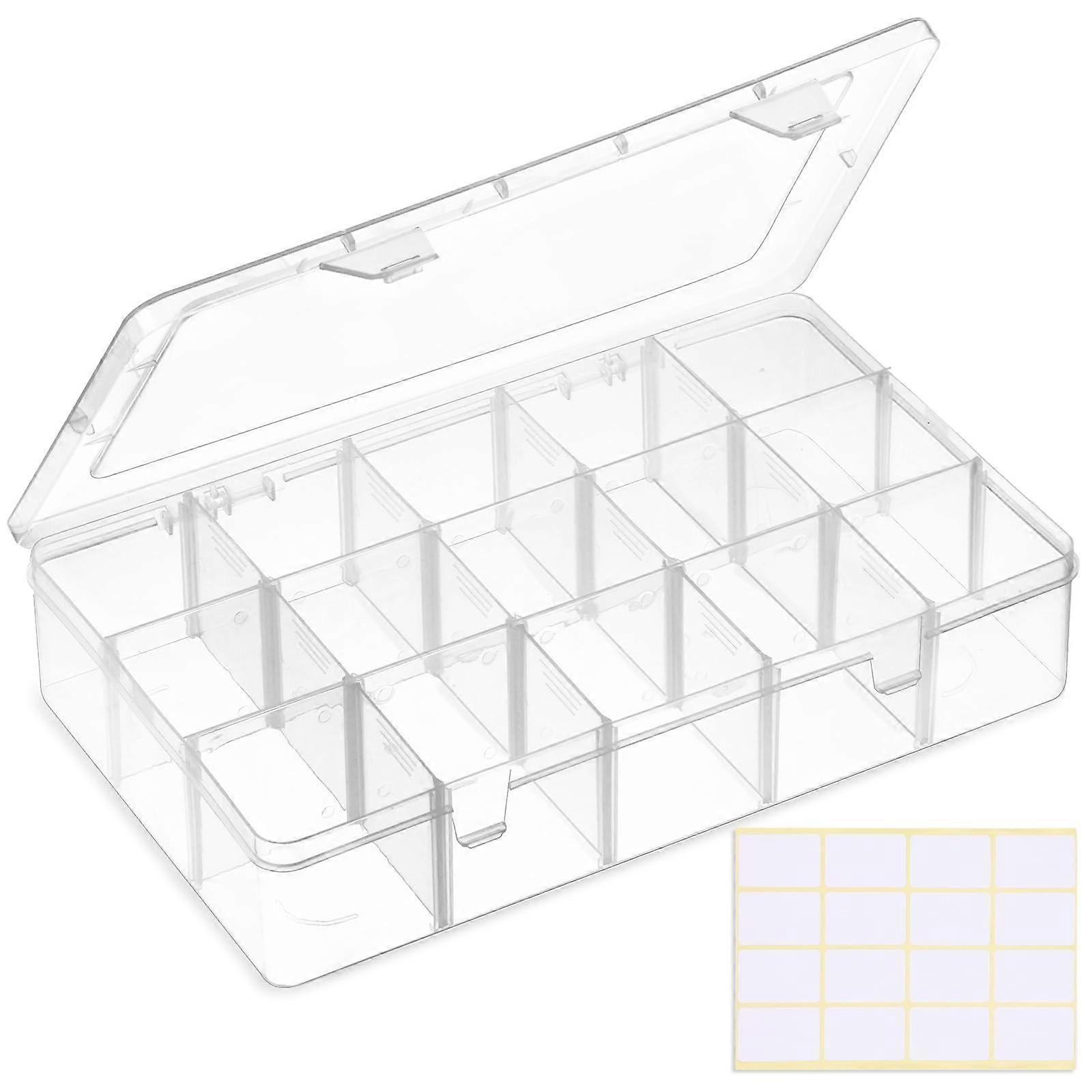 Large Plastic Tackle Box Organizer for Beads and Craft Supplies, Extra Large Size, Durable Storage Solution, Clear Design