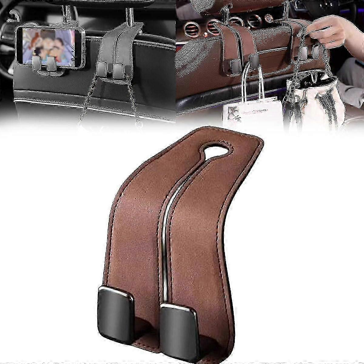 Universal Double Car Hooks for Back Seat Headrest - Handy Storage Solution