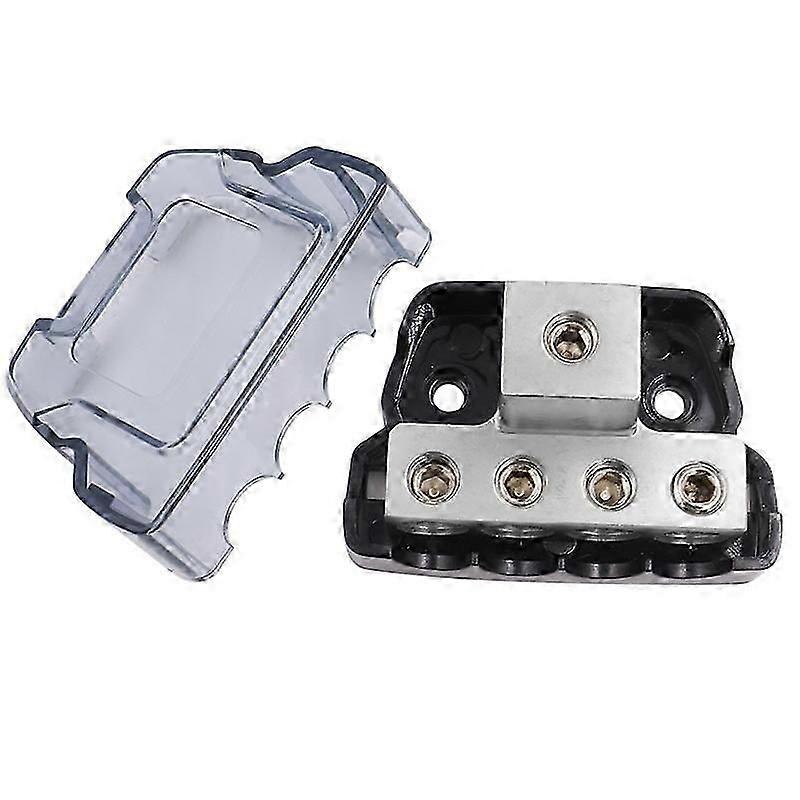 4 Way Power Distribution Block 1 X 0/2/4 Gauge In /4 X 4/8 Gauge Out Ground Distributor Block For C