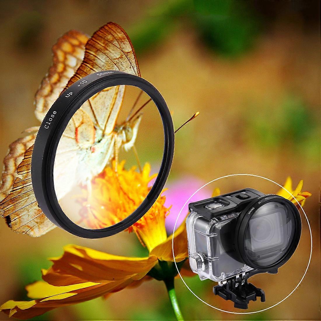 (New) 58mm 2 in 1 10X Close-Up Lens Filter for GoPro HERO7 Black/6 /5