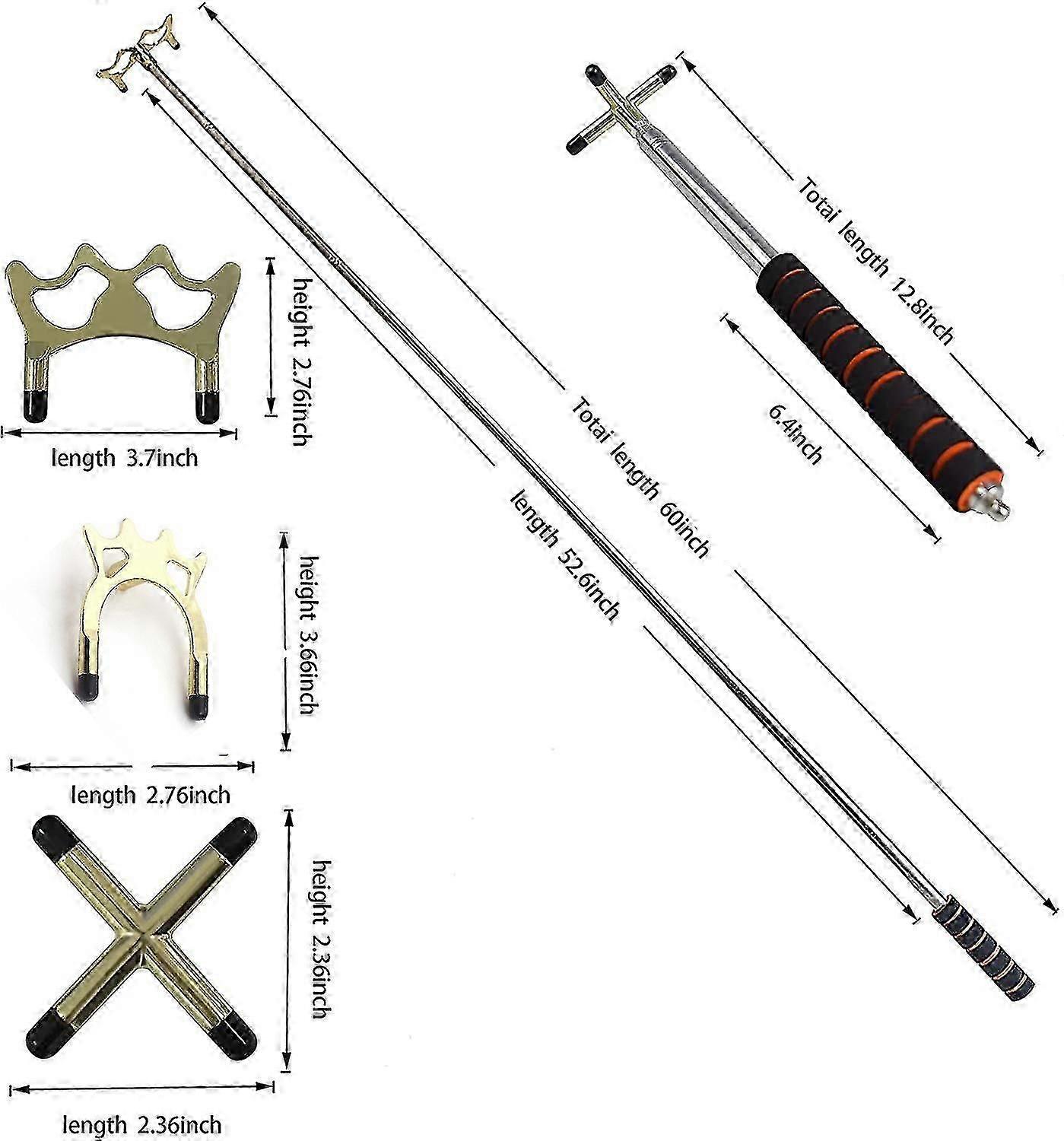 unbrand Billard rétractable Cue Stick Bridge Snooker Pool Cue Bridge avec tête de pont amovible en l