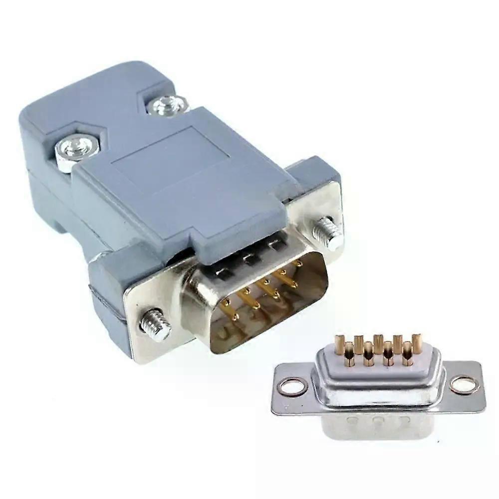 DB9 D-sub Connectors Plug RS232 COM 9 Pin Jack Socket Adapter Female Male Plastic Case