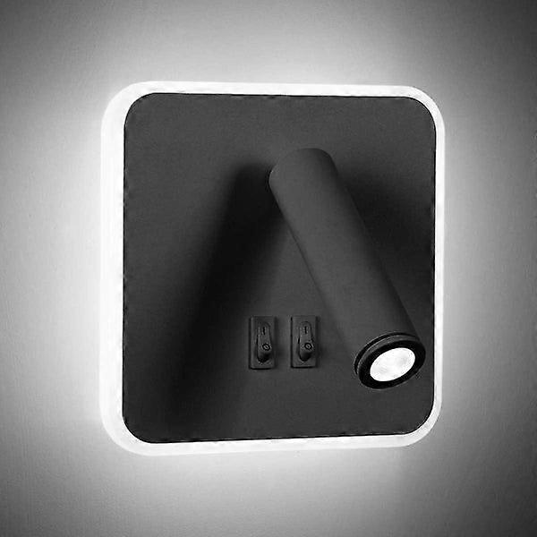 Two-in-One Wall Light with LED Reading Spotlight and Dual Switch Functionality for Home Use