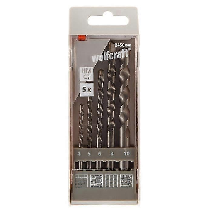 Drill Bit Set - WOLFCRAFT - S-5 - 6 Drill Bits - Steel - For Concrete