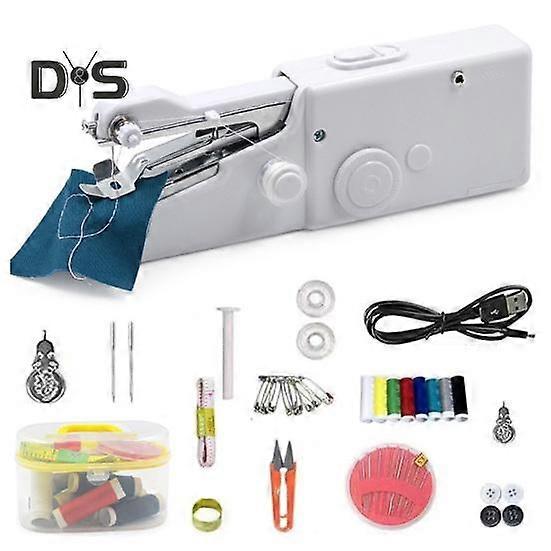 Mini Sewing Machine with Accessory Kit Cordless Handheld Sewing Machine Battery/USB Operated Portable Sewing Kit for Beginners