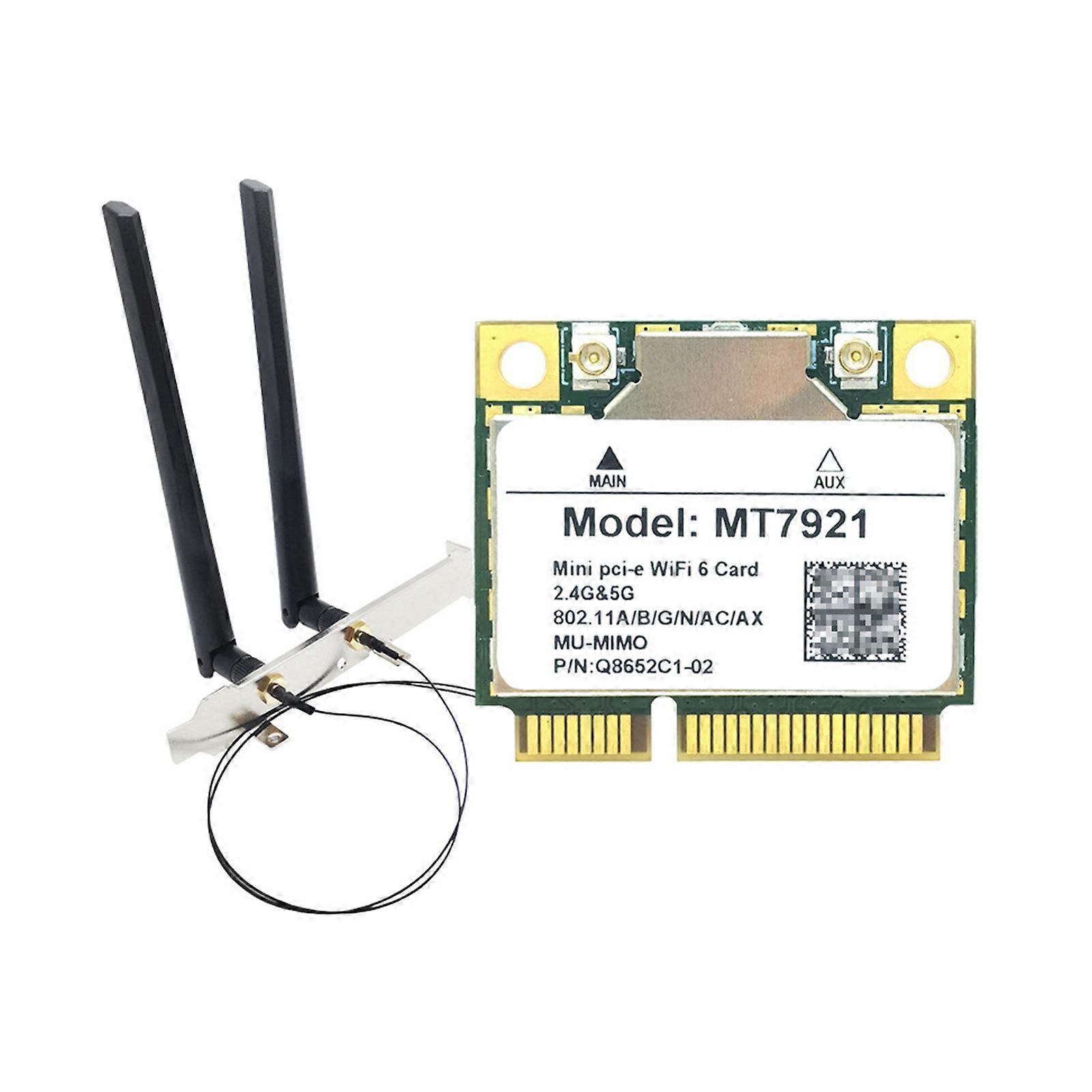 MT7921 Wireless Networking Card AX1800 Double Frequency 1800Mbps BT5.2 Small PCIE WIFI 6 Card For Office And Home