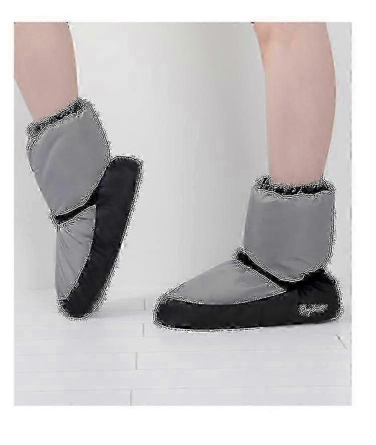 "Warm Ballet Dance Shoes Stivali da ginnastica corti imbottiti da donna Scarpe di cotone"c