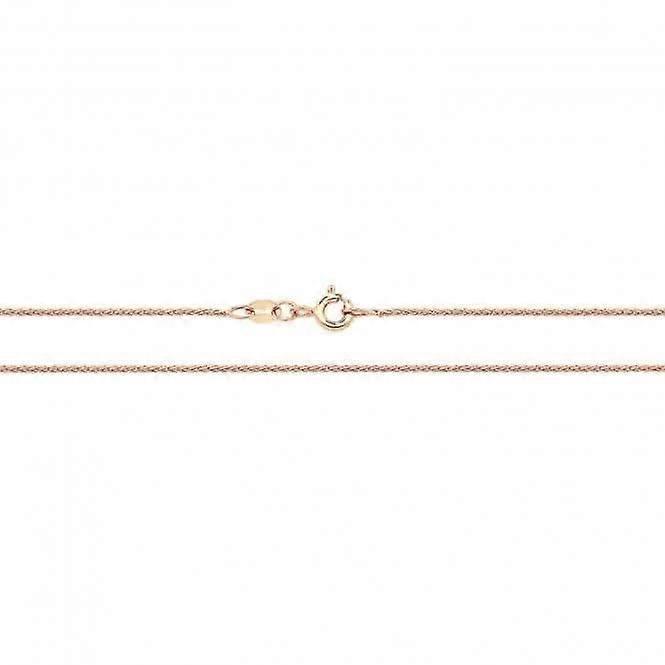 9CT Rose Gold Wheat Round Chain CH436R