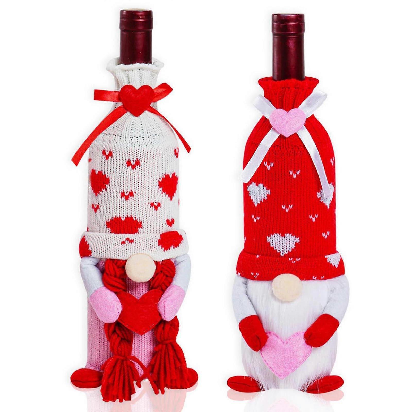 Cute Red Bottle Covers Set of 2, Insulated Neoprene Drink Holders for Small Bottles, Reusable Liquid Sleeve Protectors