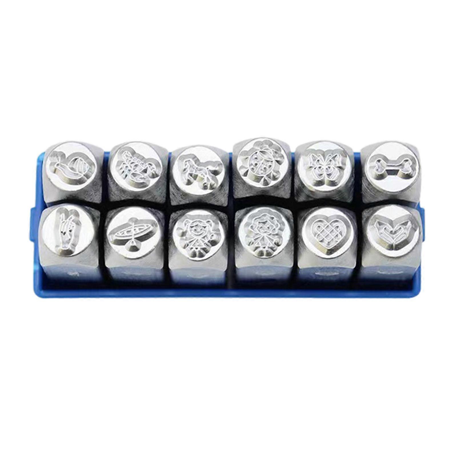 Pack of 12 Jewelry Detailing Chisel Set Metal Tool Processing Tool Jewelry Chisel Jewelry Pattern Carving Tool for Rings