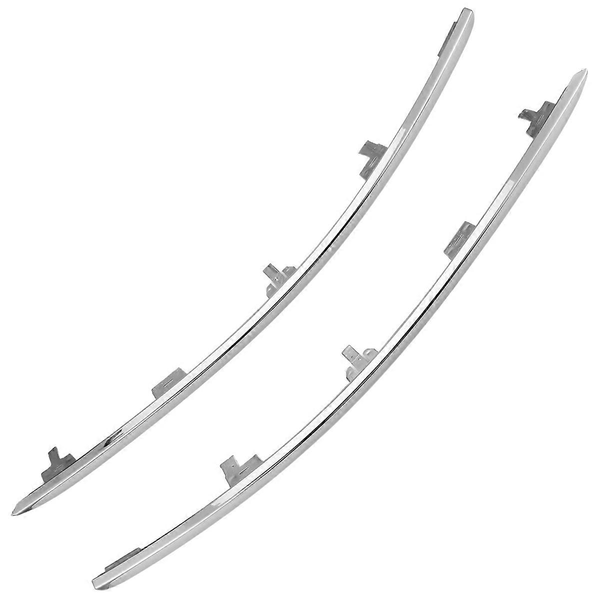 For A6 Car Front Bumper Face Bar Trim Chrome PAIR (Left + Right)