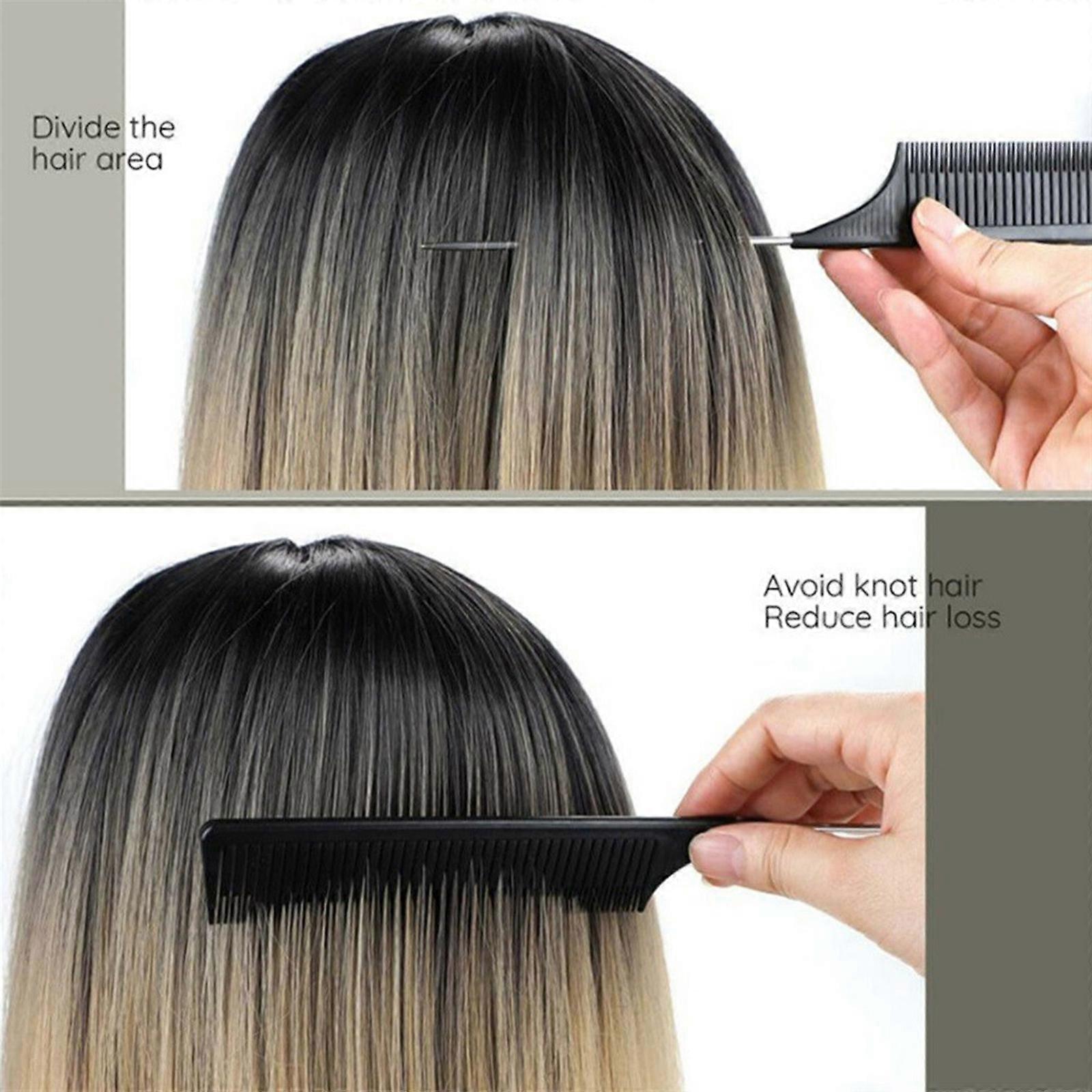 Abs Fine Sectioning Weave Highlighting Foiling Hair Comb For Combs Pin Tail WU1831