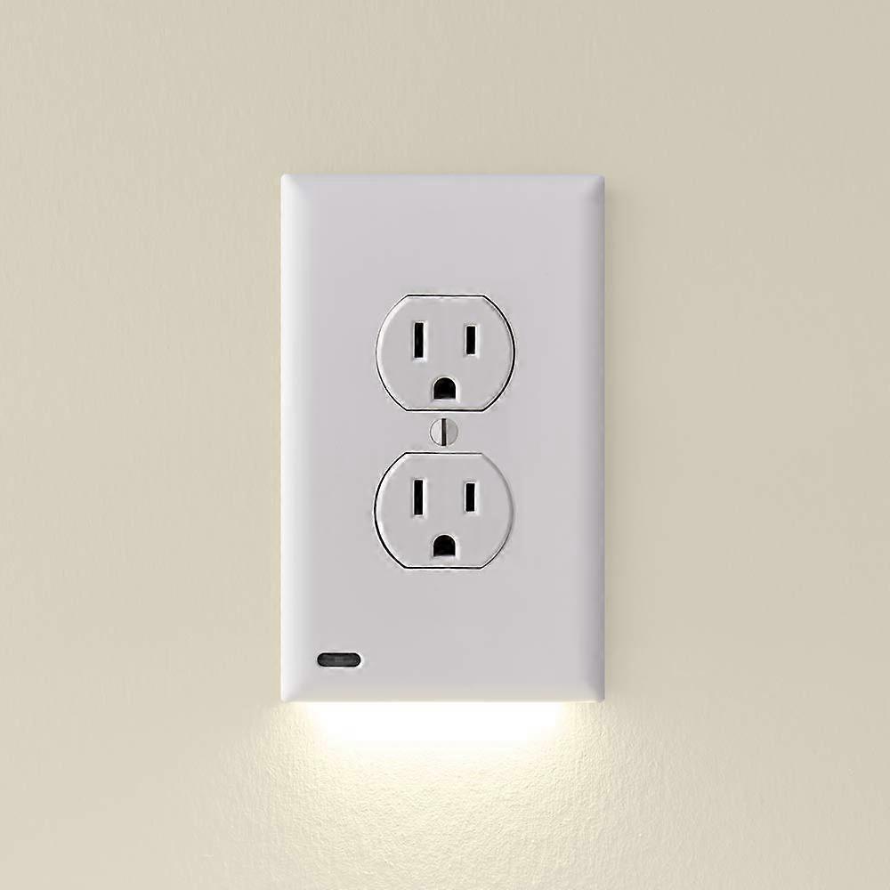 2 Pack GuideLight for Duplex Outlets Wall Plate Replaces Plug-in Night Light, Adjustable Brightness, Easy Installation