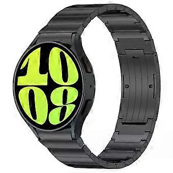 Button Style One-bead Metal Watch Band For Samsung Galaxy Watch6/6 Classic/5/5 Pro Black