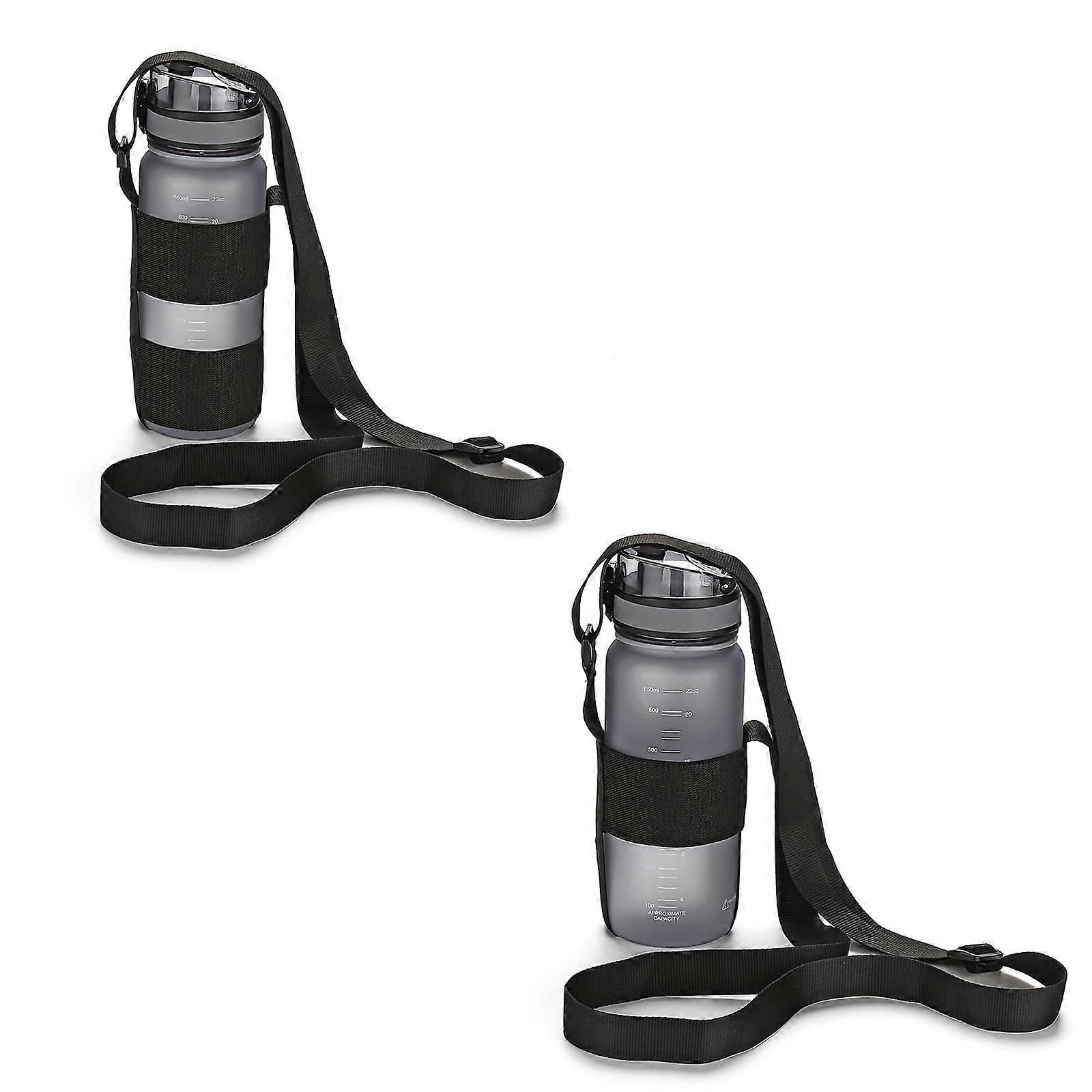 Water Bottle Holder Straps with Adjustable Shoulder Strap for Carrying, Walking