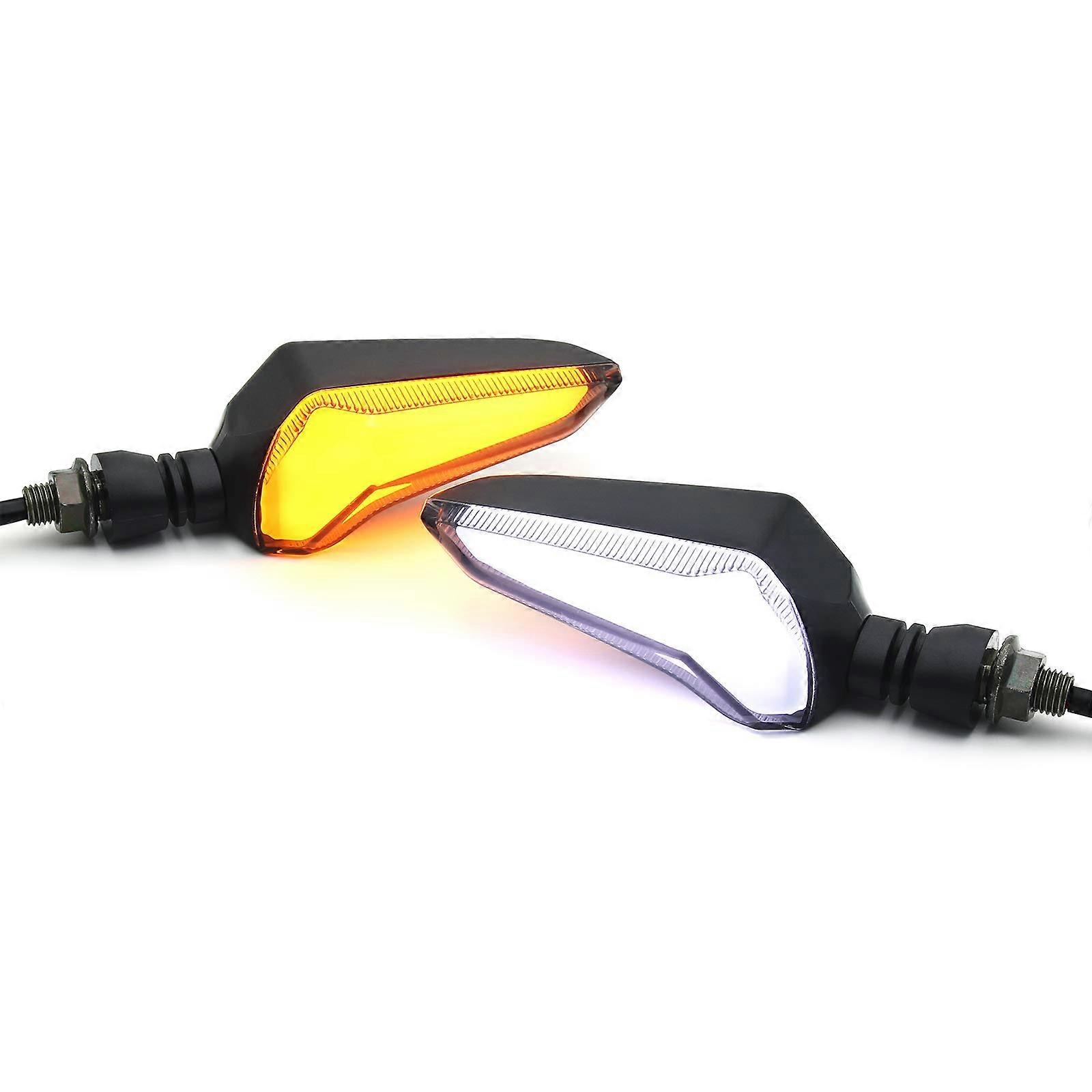 Universal High Brightness Motorcycle Turn Signal Lamp With Daytime Running Lamp Pair For Yamaha MT-09 Yellow White