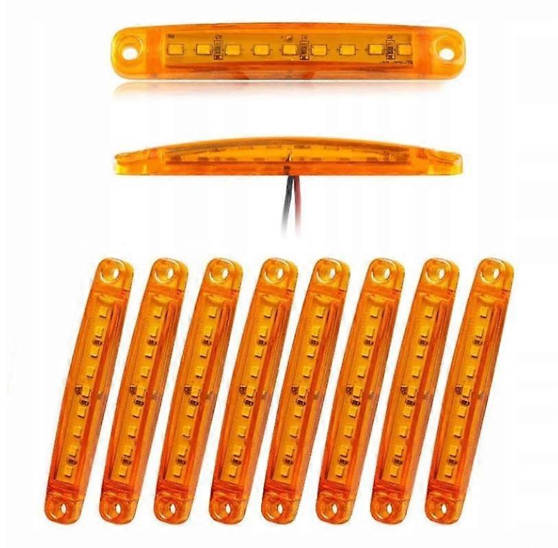 10 pcs. Feu de gabarit 9 led 12v 24v orange