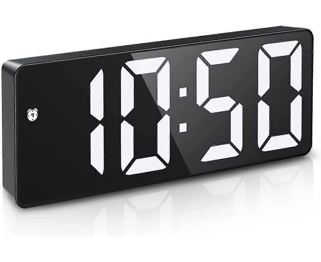 Multifunctional LED Alarm Clock with 6.5" Display, Voice Control, Adjustable Brightness & Dual Power Supply